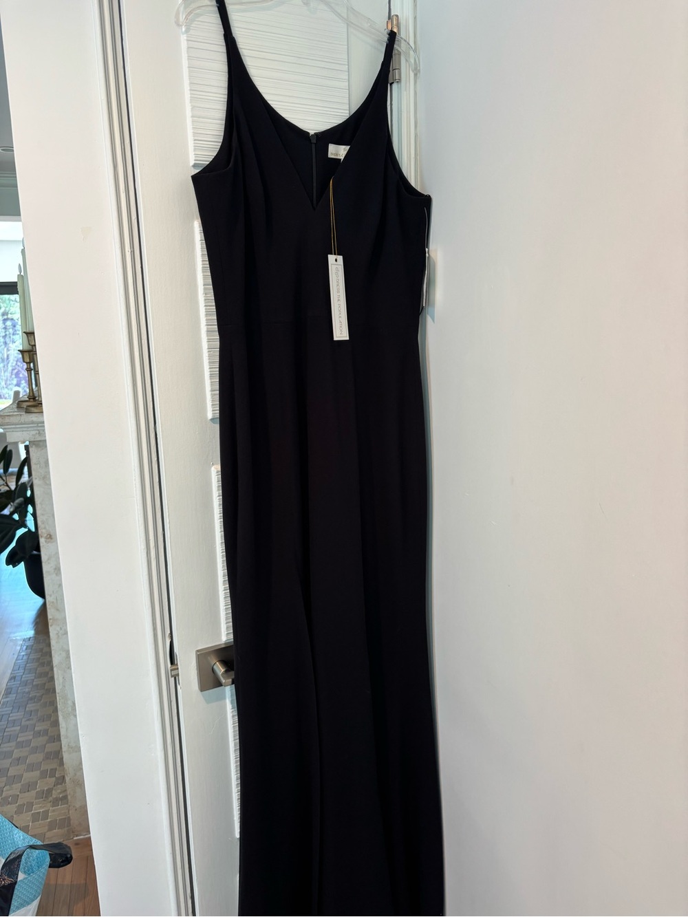 Dress the Population Black V-Neck Maxi Slip Dress